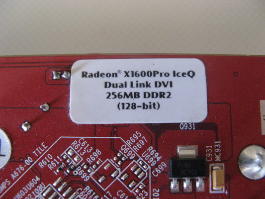 AMD Mobility Radeon X1600 graphics card